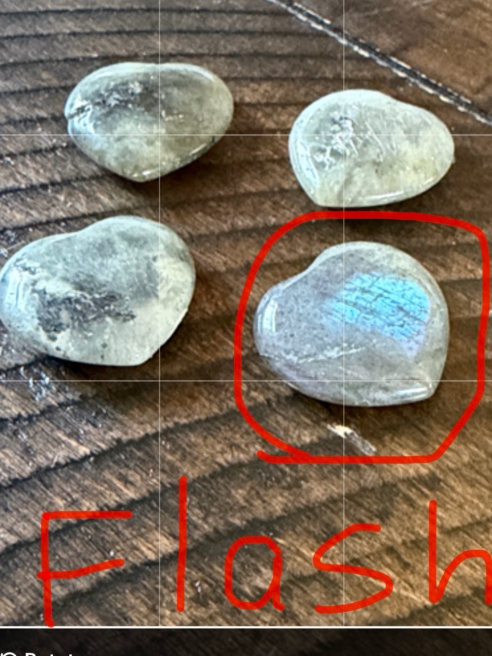 Heart-Shaped Labradorite Gemstone Set of 4